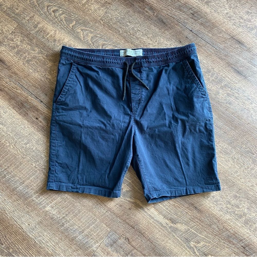 Pd&C Shorts Navy Xxl Cotton Stretch Elastic Waist Pull On